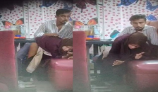 Hijab lady in restaurant having viral sex caught by voyeur